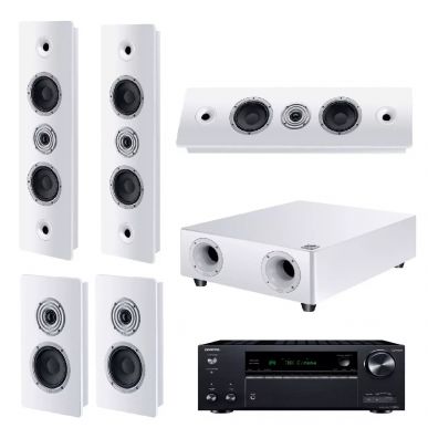 Домашний кинотеатр 5.1 Heco Ambient White + AV-ресивер Onkyo TX-NR696 B M3